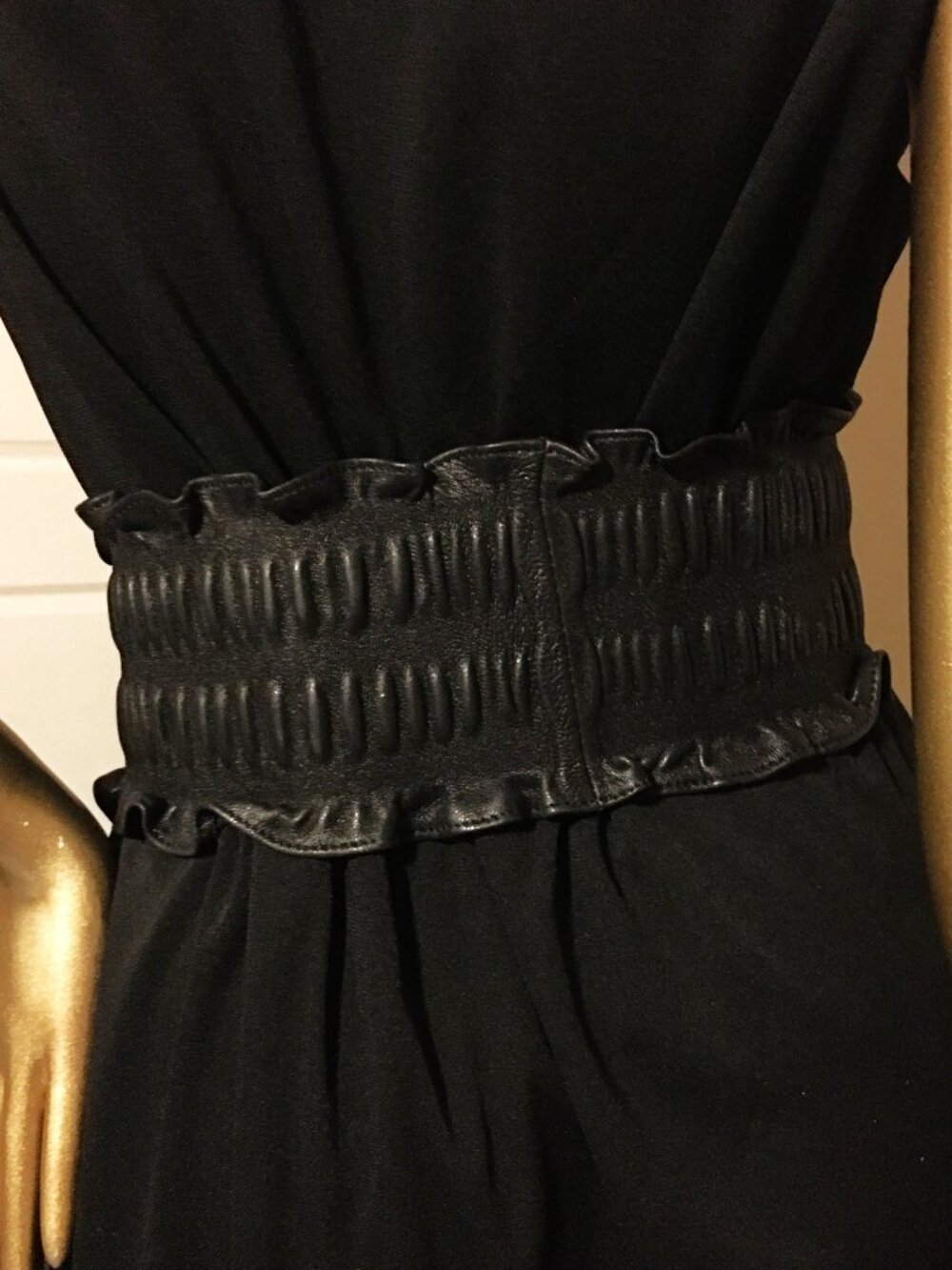 PER SE  Wide Leather Cinch Waist Belt - NEW WITH TAG! Made in Italy - Picture 6 of 15